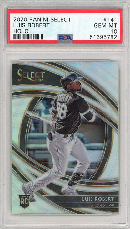 Graded 2020 Panini Select Luis Robert #141 Holo Rookie RC Baseball Card PSA 10 Gem Mint