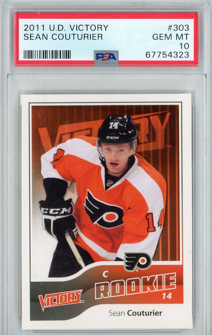 Graded 2011 Upper Deck Victory Sean Couturier #303 Rookie RC Hockey Card PSA 10 Gem Mint
