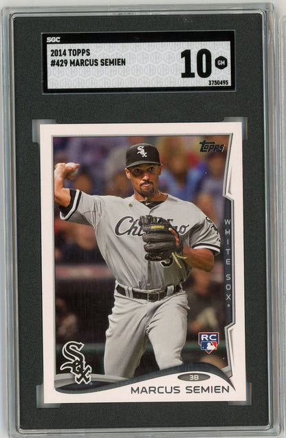 Graded 2014 Topps Marcus Semien #429 Rookie RC Baseball Card SGC 10 Gem Mint