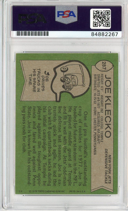 Graded 1978 Topps Joe Klecko #NNO Rookie RC Football Card PSA Authentic Auto Grade