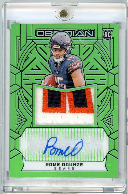 2024 Panini Obsidian Rome Odunze #RJJ-ROE RPA Auto /5 Rookie RC Football Card