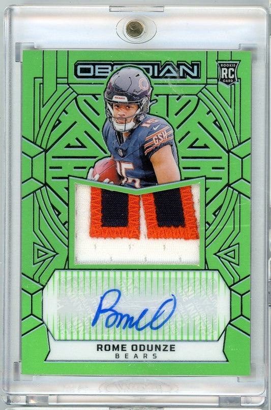 2024 Panini Obsidian Rome Odunze #RJJ-ROE RPA Auto /5 Rookie RC Football Card
