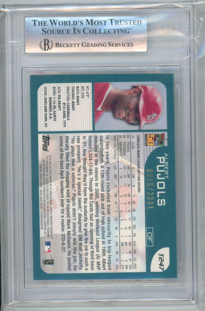 Graded 2001 Topps Traded Gold Albert Pujols #T247 /2001 Rookie RC Baseball Card BGS 9