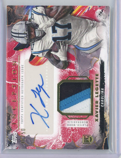2024 Topps Inception Xavier Legette #PPA-XL Rookie Patch Auto RPA /50 Rookie RC Football Card