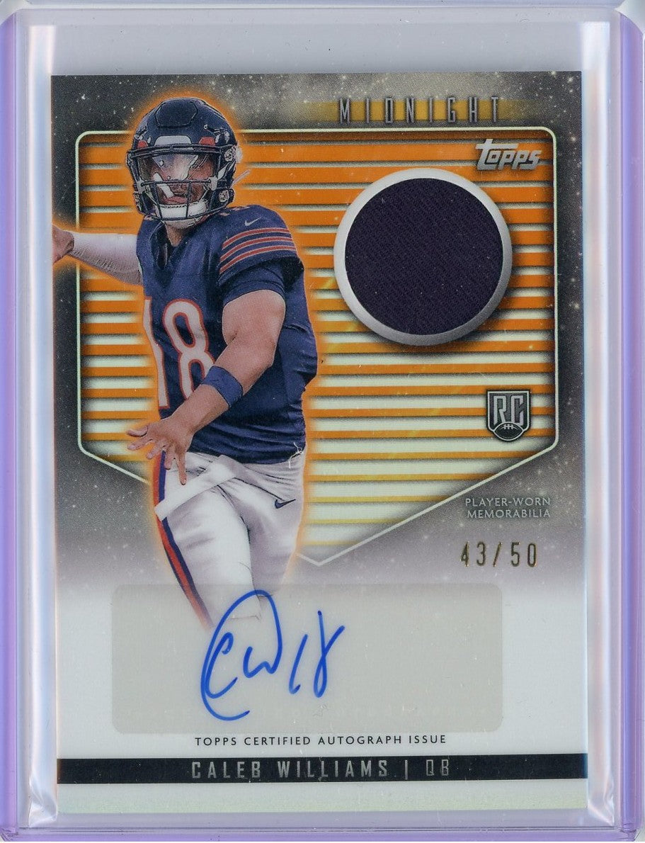 2024 Topps Midnight Caleb Williams #RJACW /50 RPA Autographed Rookie RC Football Card