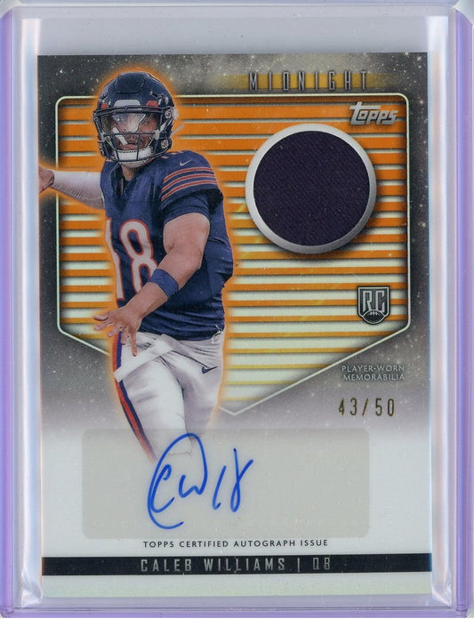 2024 Topps Midnight Caleb Williams #RJACW /50 RPA Autographed Rookie RC Football Card