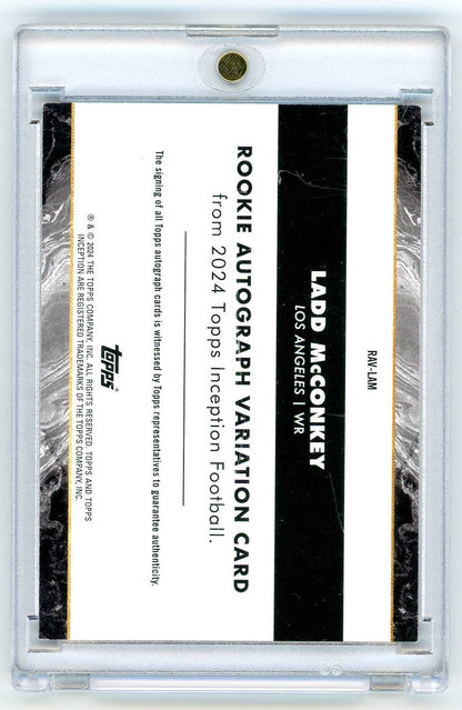 2024 Topps Inception Ladd McConkey #RAVLM Autograph Rookie RC Football Card