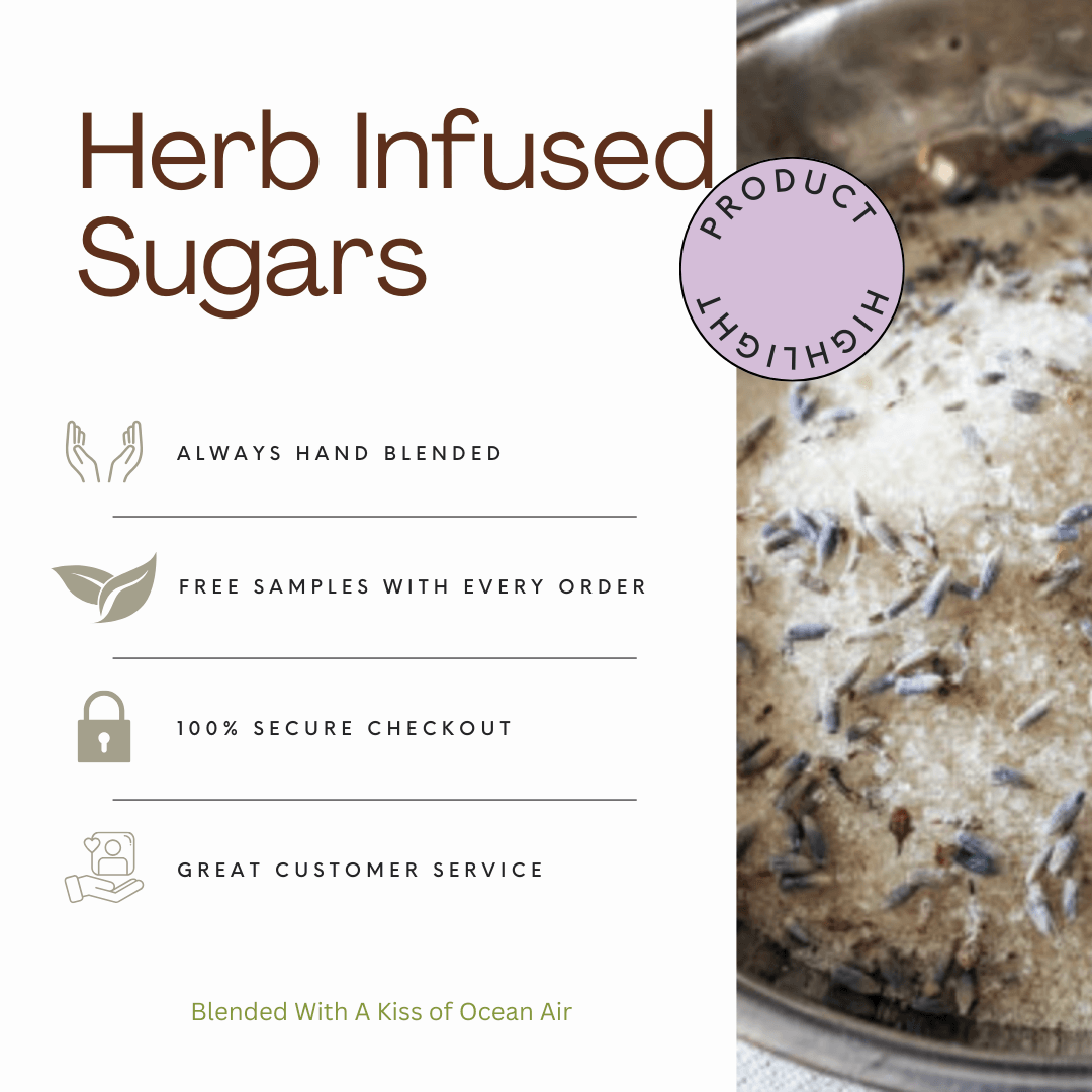 Pacific Northwest Mint infused artisan culinary sugar