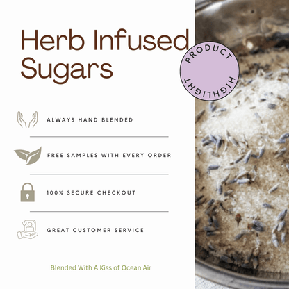Pacific Northwest Mint infused artisan culinary sugar