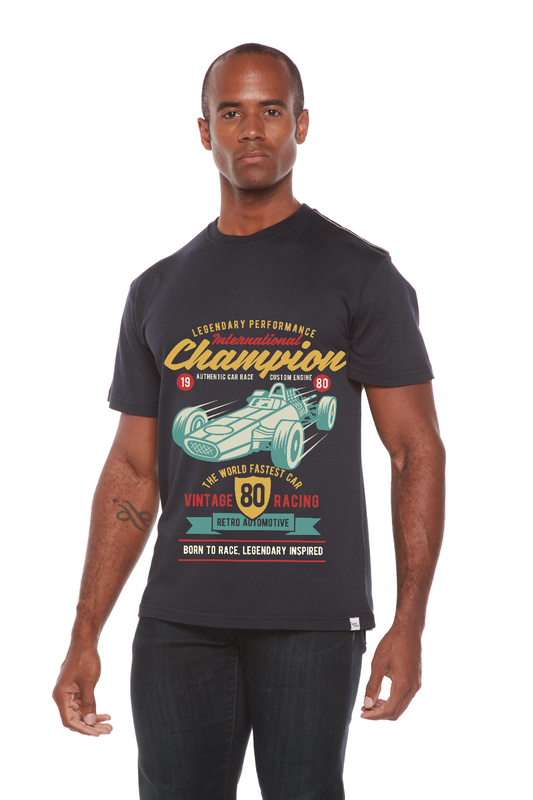 International Champion Men's Bamboo Viscose/Organic Cotton Short Sleeve Graphic T-Shirt