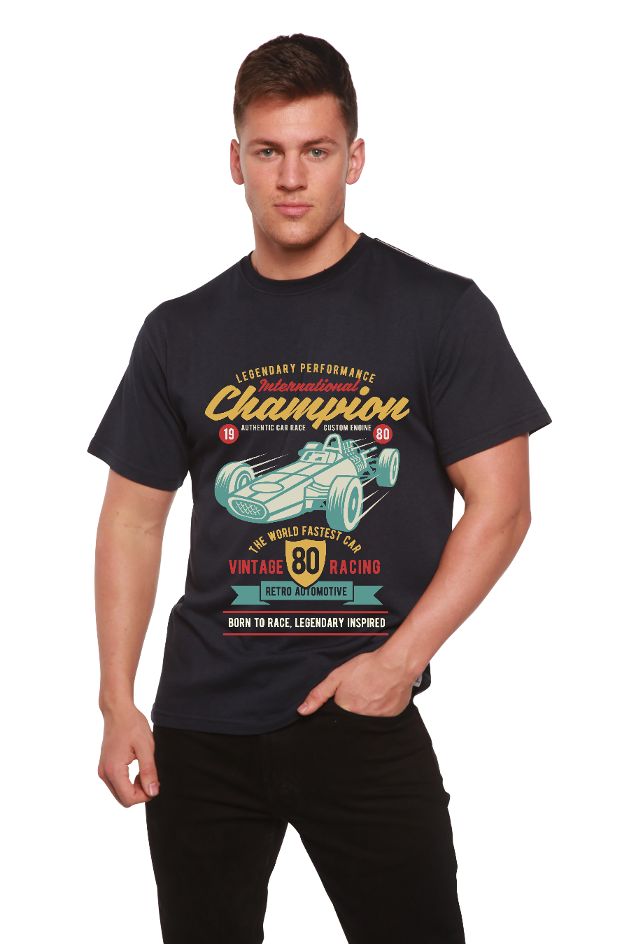 International Champion Men's Bamboo Viscose/Organic Cotton Short Sleeve Graphic T-Shirt