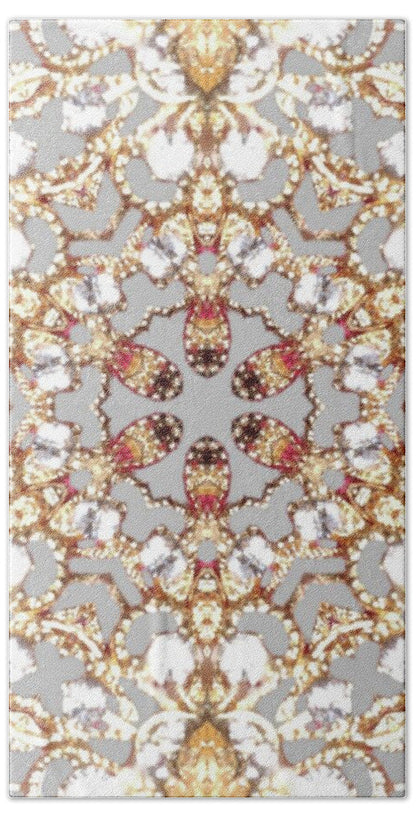 Intricate Gold Mandala Design - Beach Towel