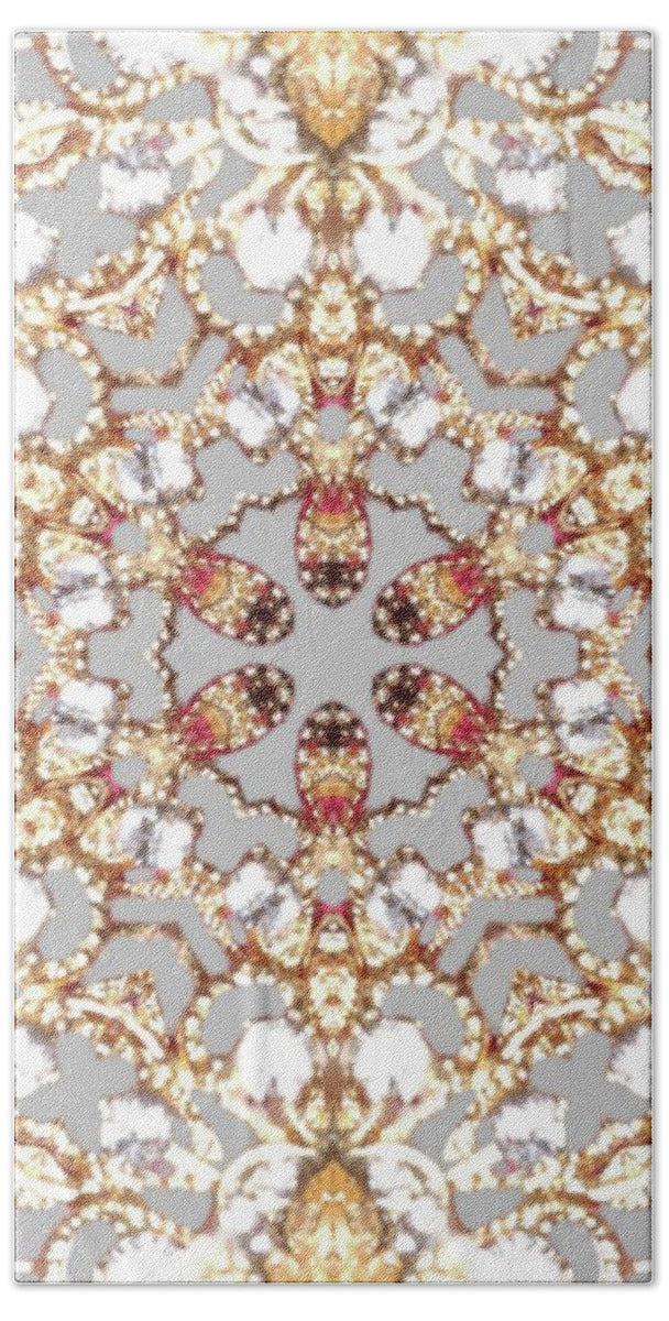 Intricate Gold Mandala Design - Beach Towel