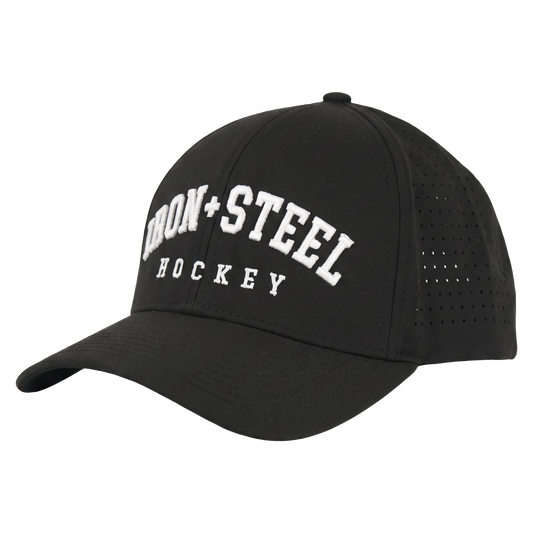 Iron+Steel Hockey Snapback Hat - Black
