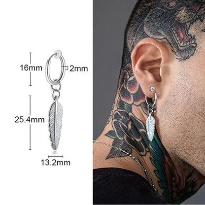 Earrings For Men Unisex Cuff For Pierced or Unpierced Ears.