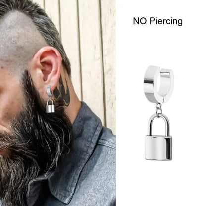Earrings For Men Unisex Cuff For Pierced or Unpierced Ears.