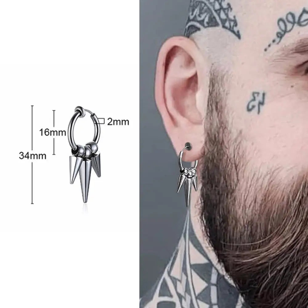Earrings For Men Unisex Cuff For Pierced or Unpierced Ears.