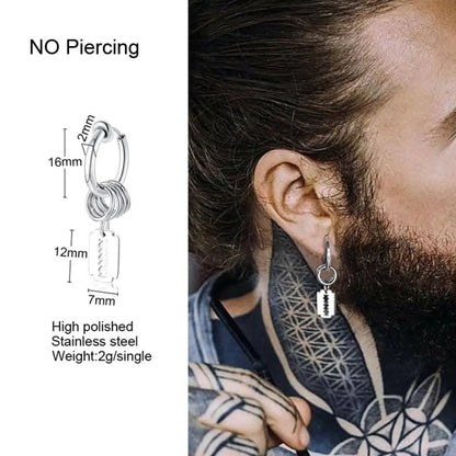 Earrings For Men Unisex Cuff For Pierced or Unpierced Ears.