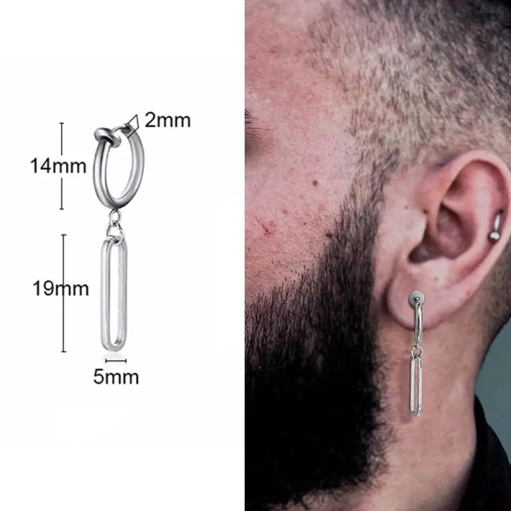 Earrings For Men Unisex Cuff For Pierced or Unpierced Ears.