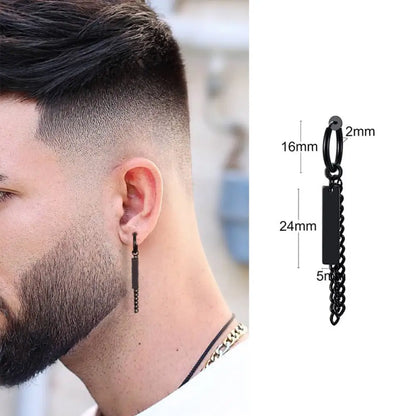 Earrings For Men Unisex Cuff For Pierced or Unpierced Ears.
