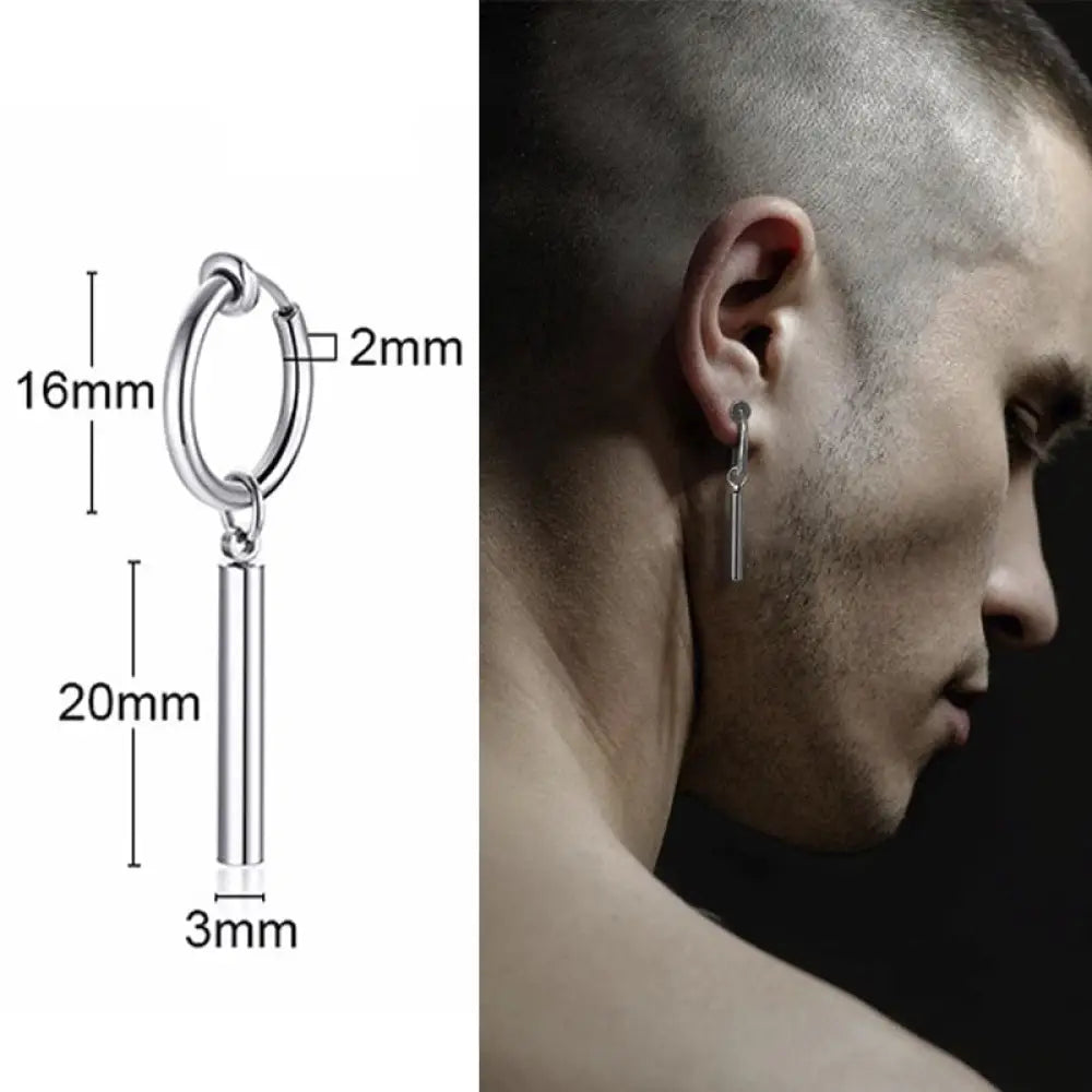 Earrings For Men Unisex Cuff For Pierced or Unpierced Ears.