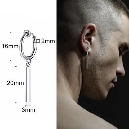 Earrings For Men Unisex Cuff For Pierced or Unpierced Ears.