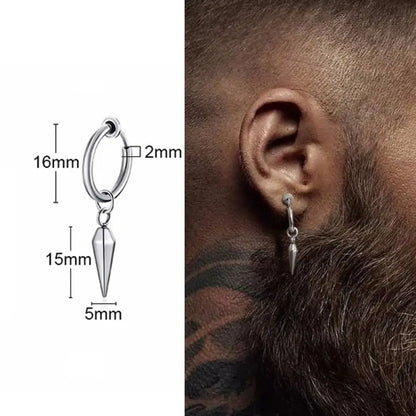 Earrings For Men Unisex Cuff For Pierced or Unpierced Ears.