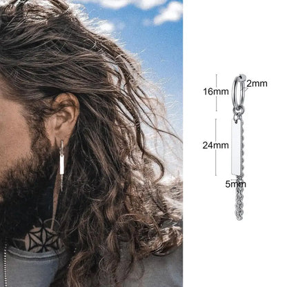 Earrings For Men Unisex Cuff For Pierced or Unpierced Ears.