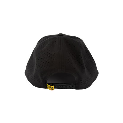 Iron+Steel Plate Snapback Hat - Black