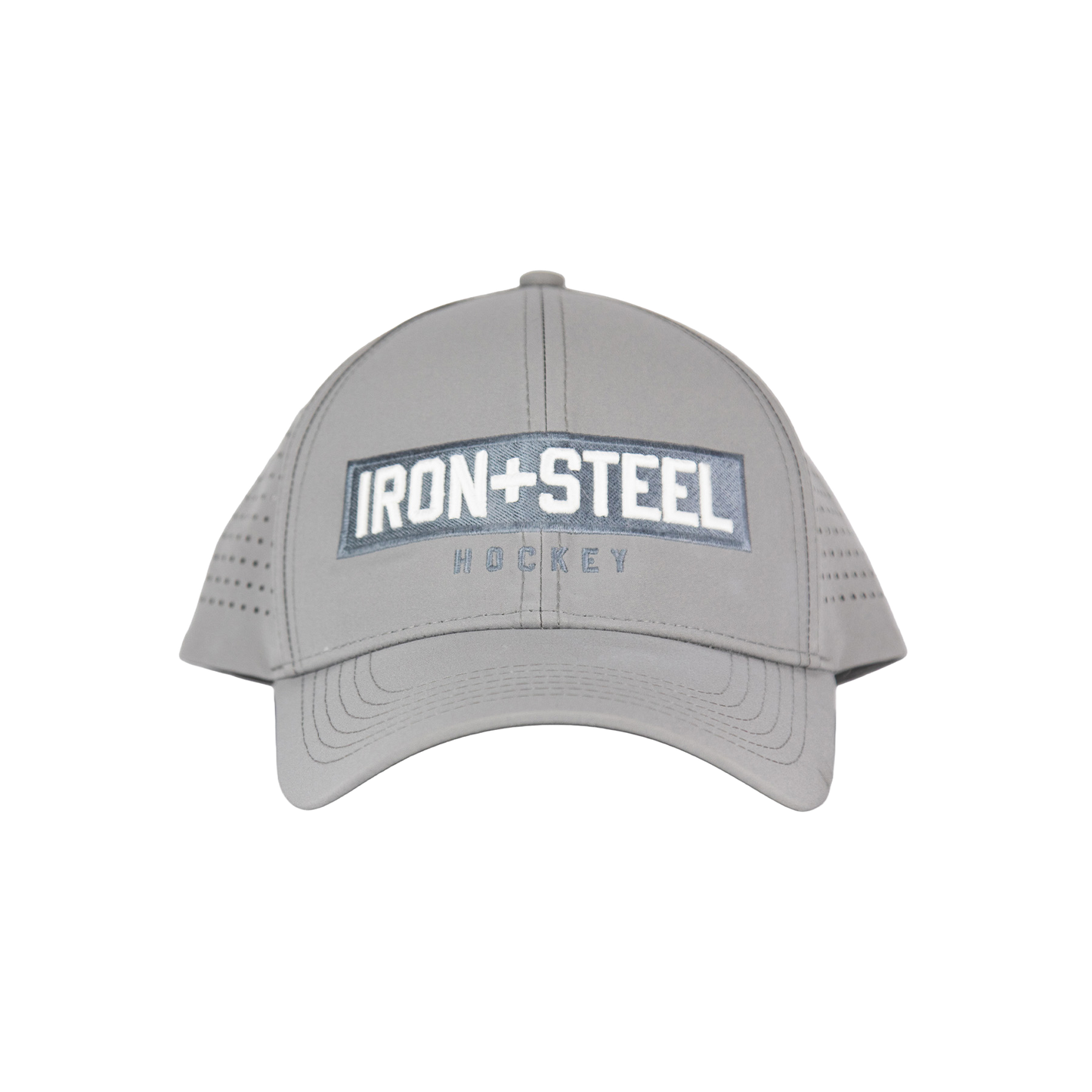 Iron+Steel Plate Snapback Hat - Grey