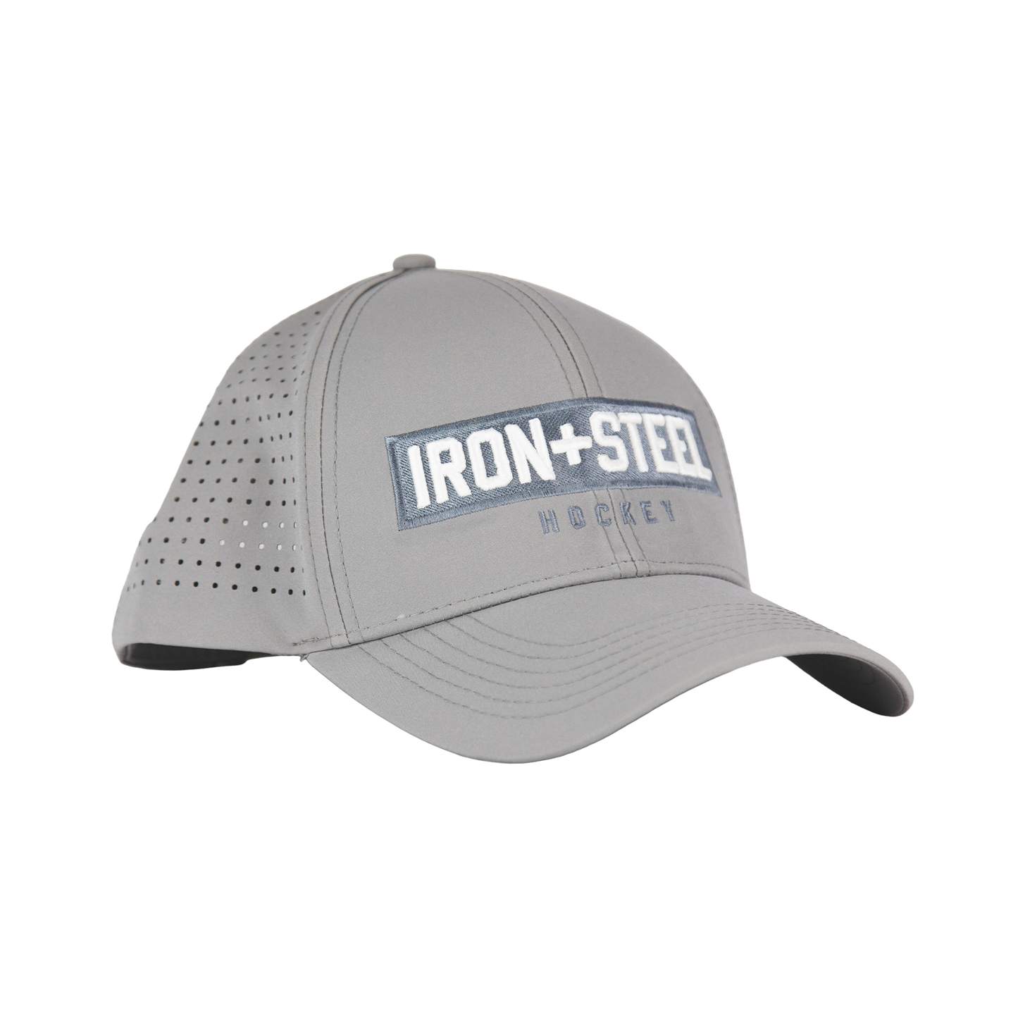 Iron+Steel Plate Snapback Hat - Grey