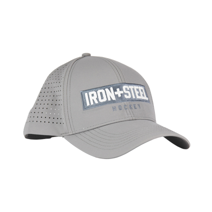 Iron+Steel Plate Snapback Hat - Grey