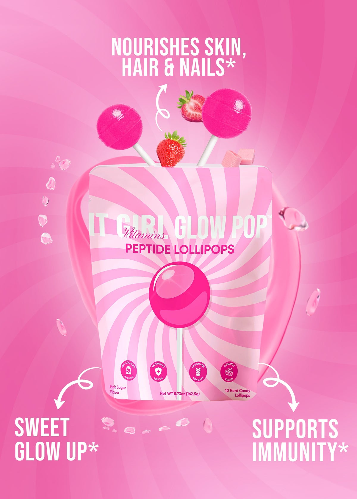 It Girl Beauty Lollipops | Collagen Peptide & Vitamin C Candy
