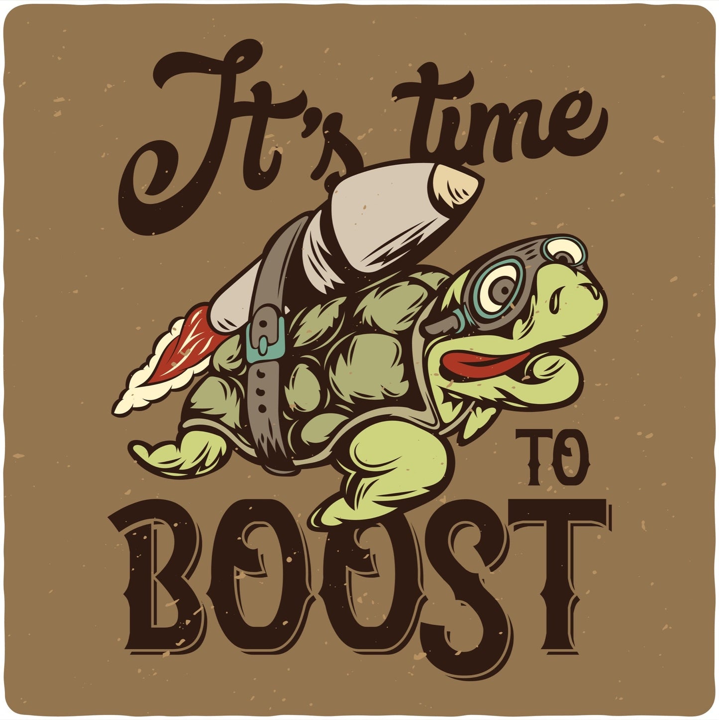 It`s time to BOOST Men's Bamboo Viscose/Organic Cotton Short Sleeve Graphic T-Shirt