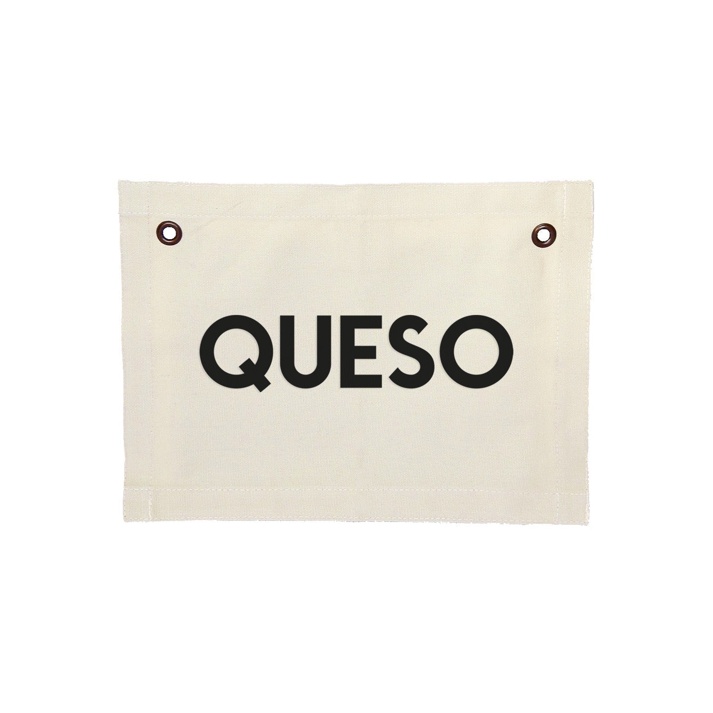 Queso Small Canvas Flag