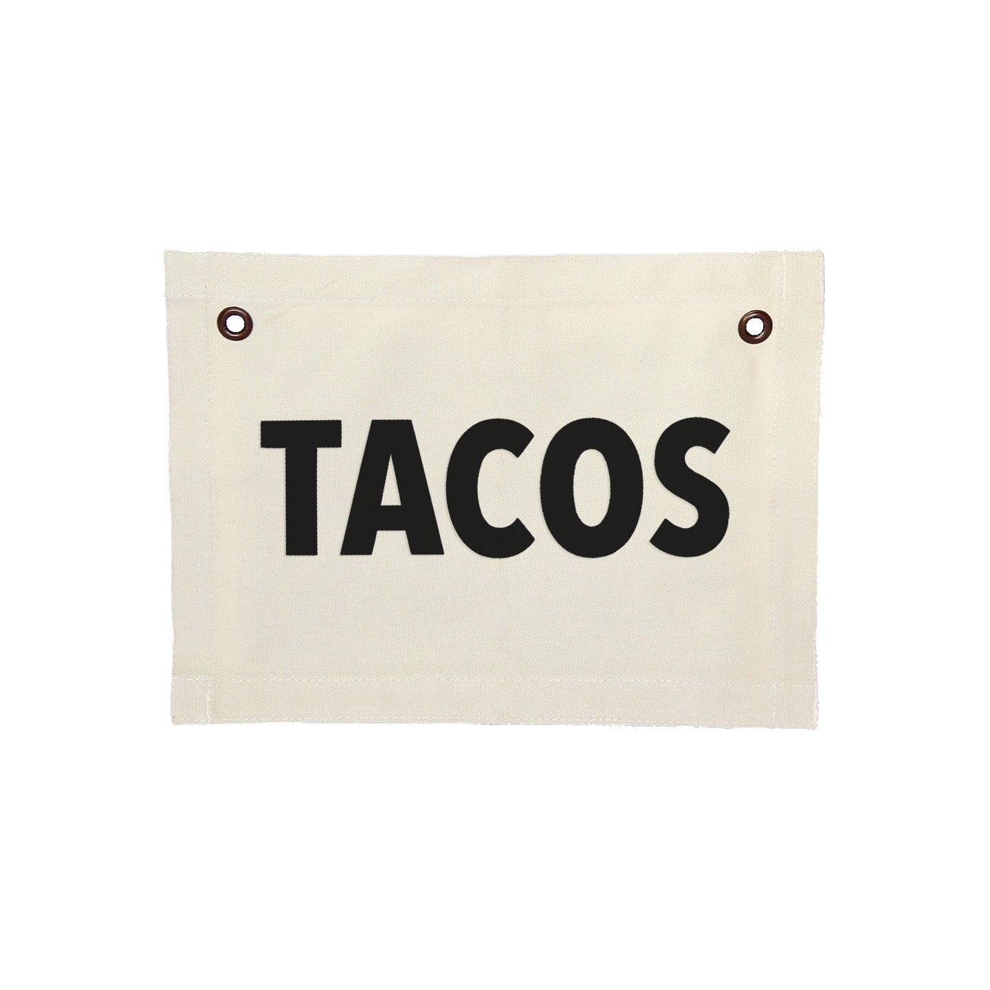 Tacos Small Canvas Flag