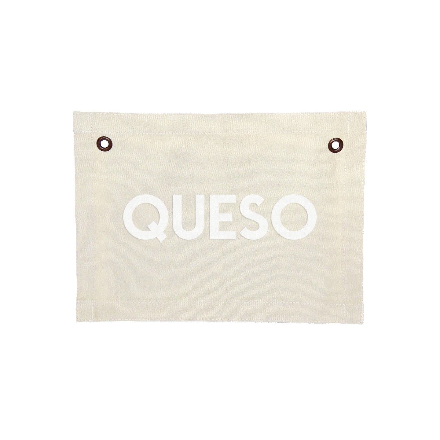 Queso Small Canvas Flag