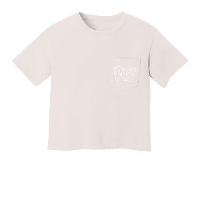 Work Hard & Eat Lots of Tacos Pocket Tee