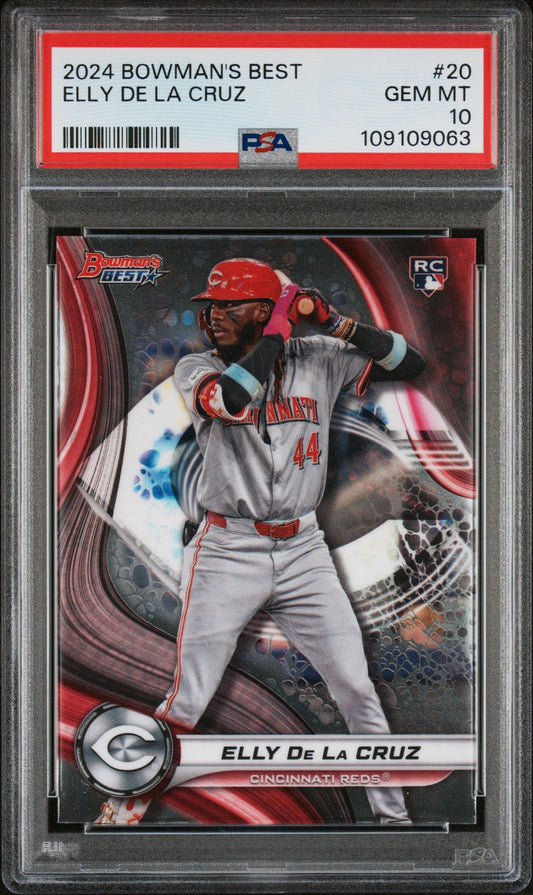Graded 2024 Topps Bowmans Best Elly De La Cruz #20 Rookie RC Baseball Card PSA 10 Gem Mint