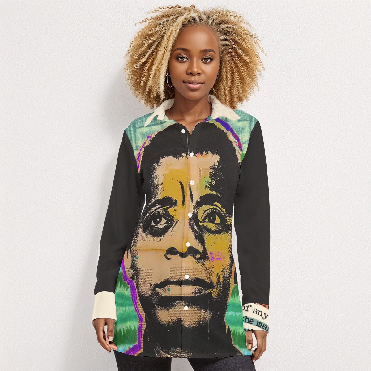 James Baldwin Dangerous Women's Shirt Cotton poplin HUE+MAN Collective
