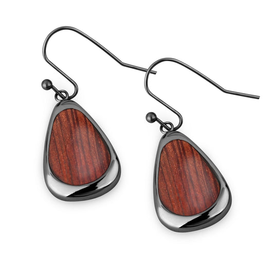 Jarrah Drop Earrings - Gunmetal