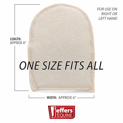Jeffers Double-Sided Sisal/Microfiber Face Grooming Mitt for Horses