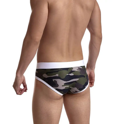JOCKMAIL Fashion Camouflage Print Briefs