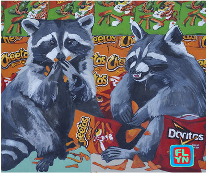 Junk Food Bandits Raccoon Sticker