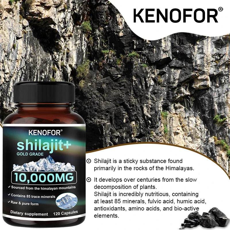 Himalaya Pure Shilajit Capsules – Enriched with Fulvic Acid & 85+ Trace Minerals