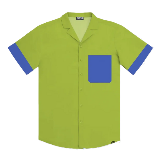 Key Lime Men's Button Down Resort Shirt, Modern Fit