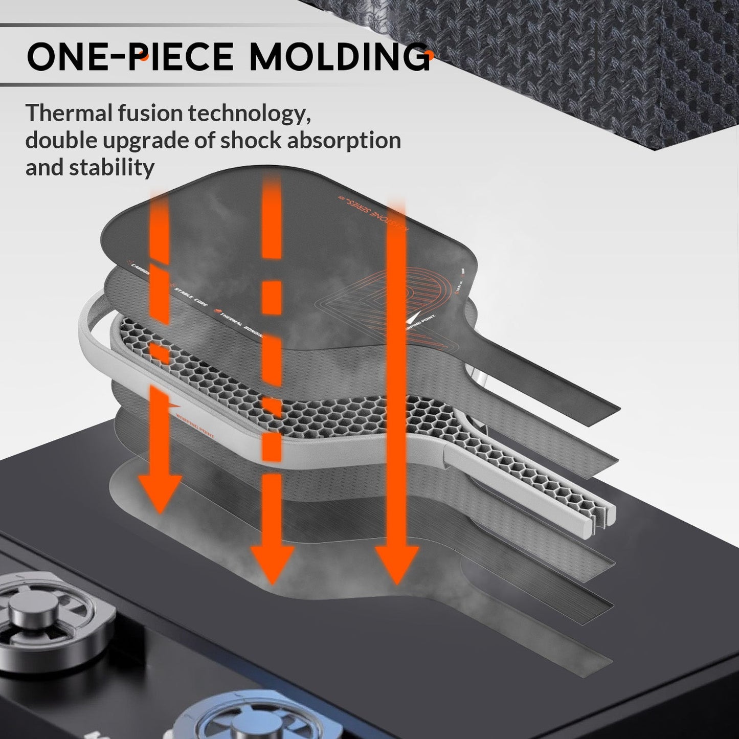 Keystone White Pickleball Paddle – 16mm Honeycomb Core