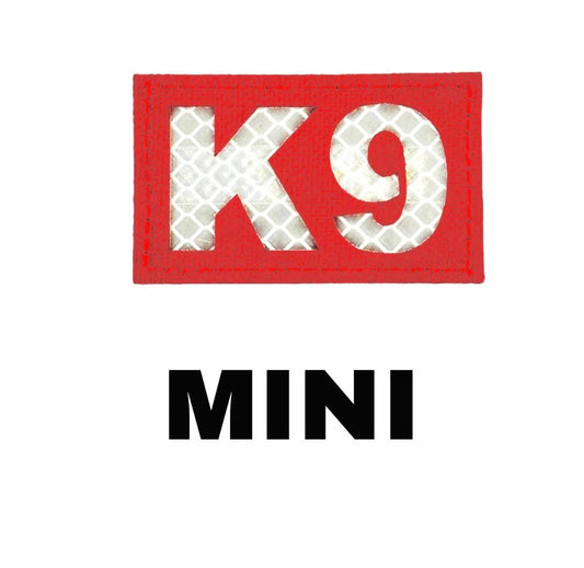 Mini K9 Laser Cut Reflective Morale Patch in Red