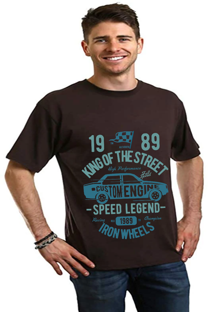 King Of The Street Men's Bamboo Viscose/Organic Cotton Short Sleeve Graphic T-Shirt