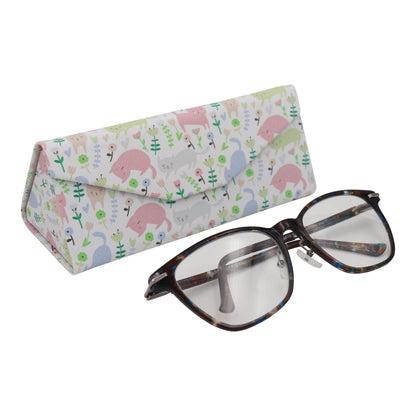 Cat Print Glasses Case - Vegan Leather Magic Folding Hardcase